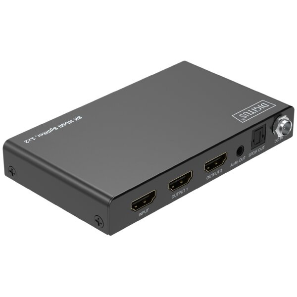 DIGITUS 8K HDMI Splitter, 1x2, schwarz