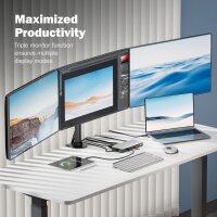 DIGITUS Station daccueil USB-C, 11 ports, gris/noir