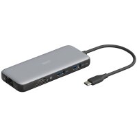 DIGITUS Station daccueil USB-C, 7 ports, gris/noir