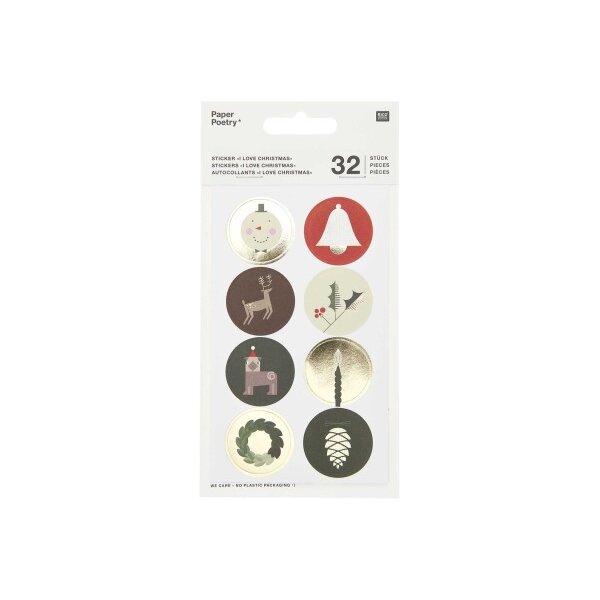 RICO DESIGN Autocollants jaime No&euml;l 300488 32 pi&egrave;ces