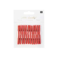 RICO DESIGN Deko-Clips 3cm 7040.31.18 rot 24 Stück