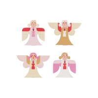 RICO DESIGN Deko-Clips Engel 3.5cm 7040.31.25 4 Stück