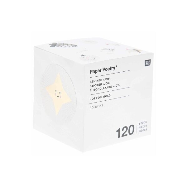 RICO DESIGN Autocollants joy 300486 Hotfoil gold 120 pièces
