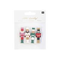 RICO DESIGN Deko-Clips Nussknacker 4.8cm 7040.31.22 4...