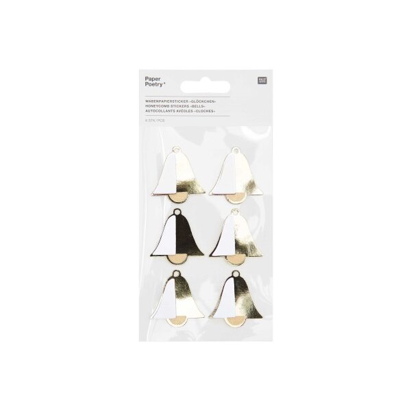 RICO DESIGN Wabenballsticker 300472 I love Christmas 6 Stück