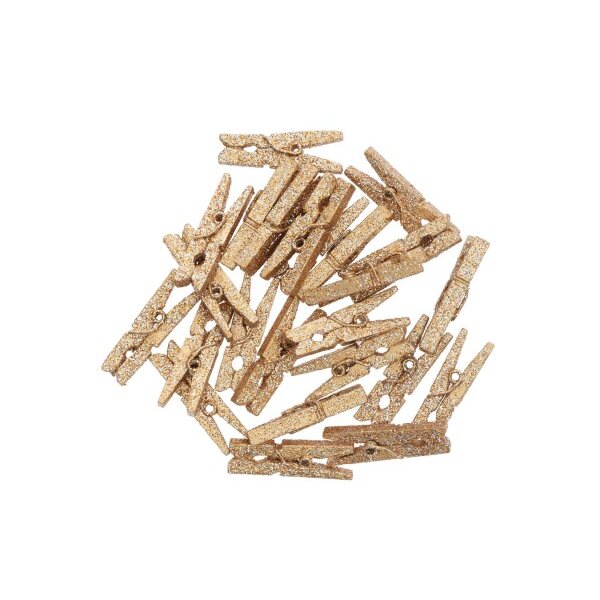 RICO DESIGN Clips déco pailletés 3cm 7040.30.88 gold 24 pièces