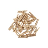 RICO DESIGN Deko-Clips Glitter 3cm 7040.30.88 gold 24...