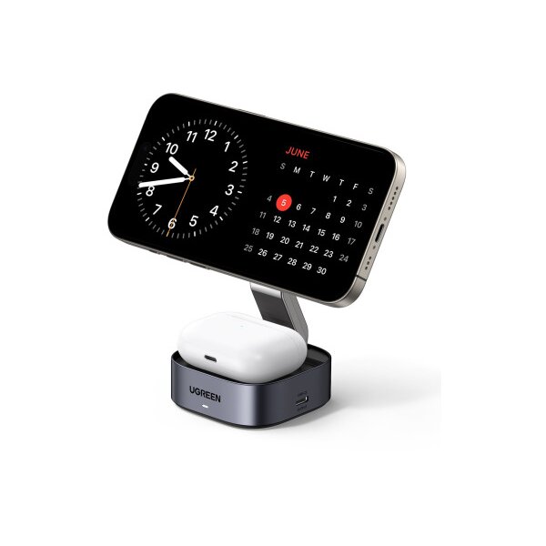 UGREEN Magnetic Wireless Charger 35316 2in1,20W,Qi2, iPhone,AirPods
