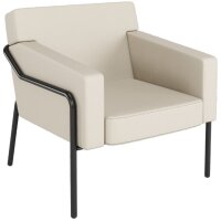 PAPERFLOW Fauteuil visiteur MEDSO T L, simili-cuir, noir