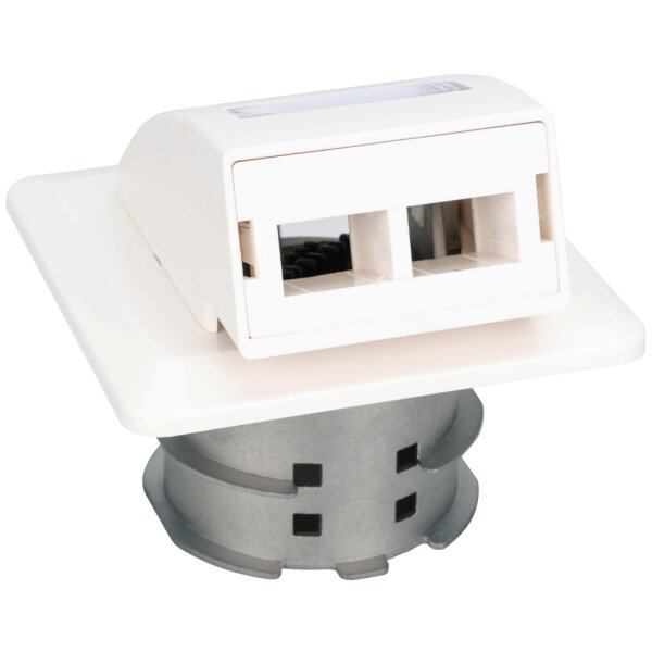 DIGITUS Boîtier mural de raccordement FTTH, encastré, blanc