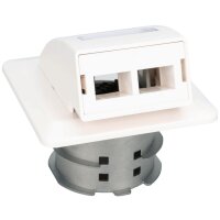 DIGITUS Boîtier mural de raccordement FTTH, encastré, blanc