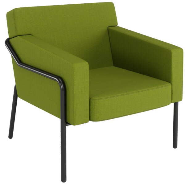 PAPERFLOW Fauteuil visiteur dextérieur MEDSO T L, bleu