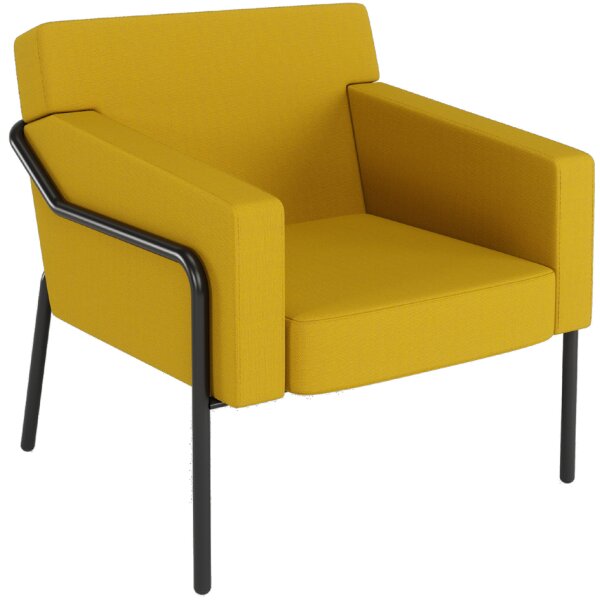 PAPERFLOW Fauteuil visiteur dextérieur MEDSO T L, bleu