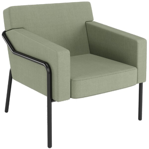 PAPERFLOW Fauteuil visiteur MEDSO T L, tissu, vert