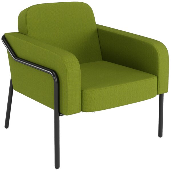 PAPERFLOW Fauteuil visiteur dextérieur MEDSO RUND L, jaune