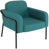 PAPERFLOW Fauteuil visiteur MEDSO RUND L, tissu, bleu