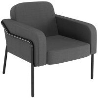 PAPERFLOW Fauteuil visiteur MEDSO RUND L, tissu, bleu