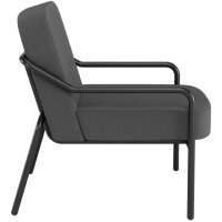 PAPERFLOW Fauteuil visiteur MEDSO RUND M, tissu, gris