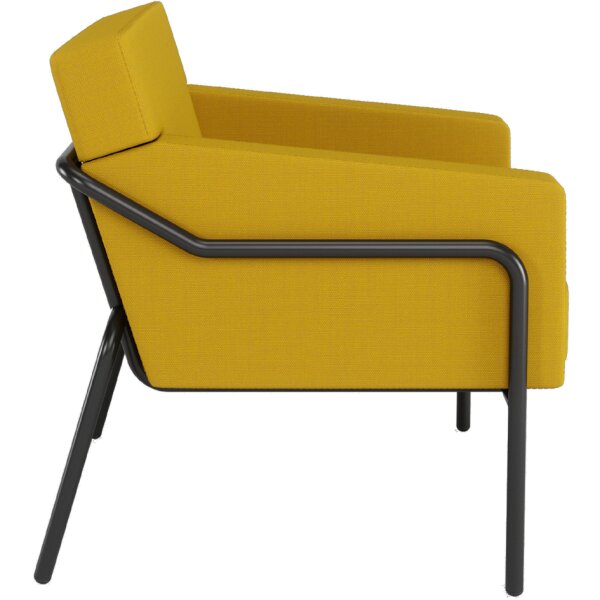 PAPERFLOW Fauteuil visiteur dextérieur MEDSO T L, jaune