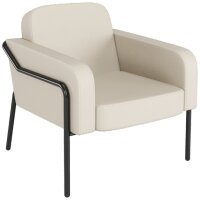 PAPERFLOW Fauteuil visiteur MEDSO RUND L, simili-cuir, rouge