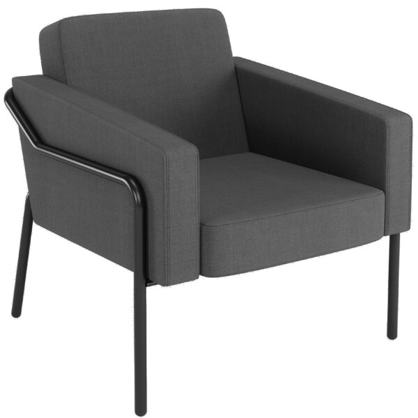 PAPERFLOW Fauteuil visiteur MEDSO KLASSIK L, tissu, gris