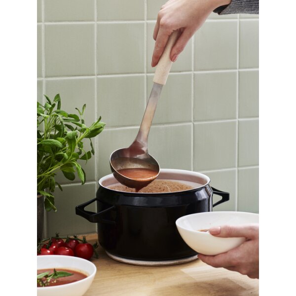 GastroMax Suppenkelle BIO, L&auml;nge: 310 mm, Edelstahl creme