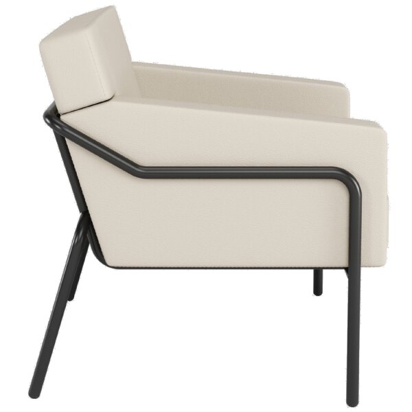 PAPERFLOW Fauteuil visiteur MEDSO T L, simili-cuir, gris