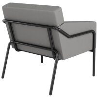 PAPERFLOW Fauteuil visiteur MEDSO T L, simili-cuir, rouge