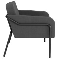 PAPERFLOW Fauteuil visiteur MEDSO RUND L, tissu, gris