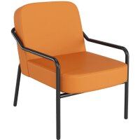 PAPERFLOW Fauteuil visiteur MEDSO RUND M, simili-cuir, gris