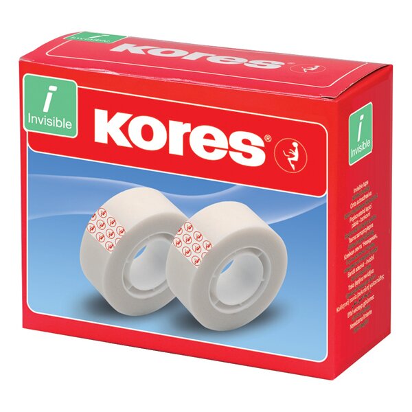 Kores Ruban adhésif Invisible Tape, 19 mm x 33 m, mat