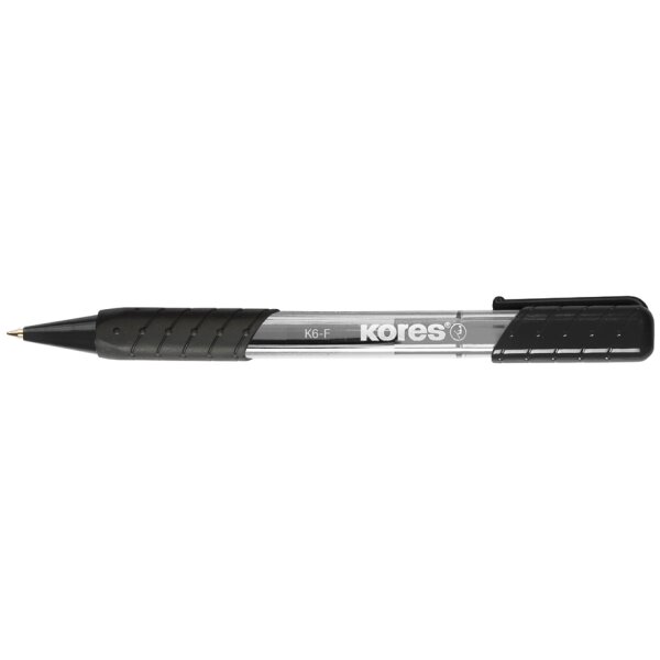 Kores stylo à bille rétractable jetable K-PEN K6, F, bleu