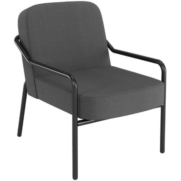 PAPERFLOW Fauteuil visiteur MEDSO RUND M, tissu, anthracite