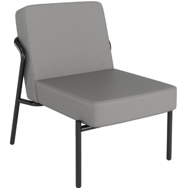 PAPERFLOW Fauteuil visiteur MEDSO KLASSIK S simili-cuir gris