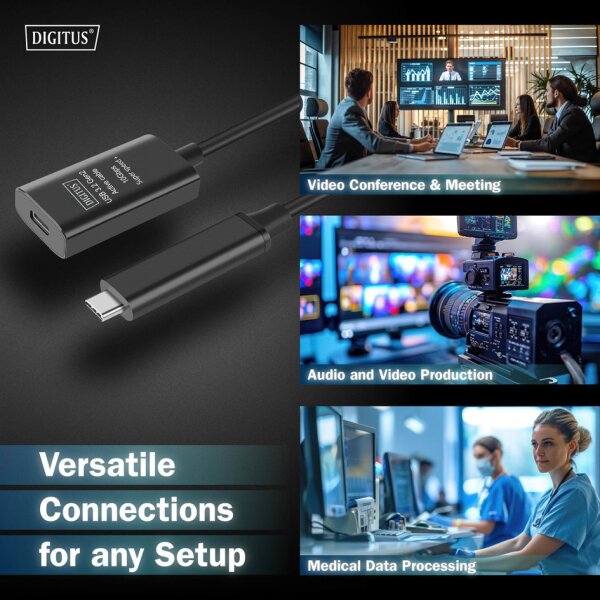 DIGITUS Câble de rallonge actif USB 3.2 Gen1, 5 m