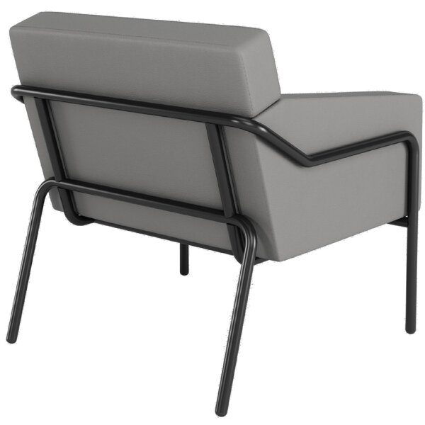 PAPERFLOW Fauteuil visiteur MEDSO T L, simili-cuir, orange