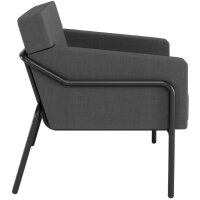 PAPERFLOW Fauteuil visiteur MEDSO T L, tissu, gris