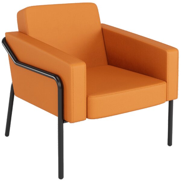 PAPERFLOW Fauteuil visiteur MEDSO KLASSIK L simili-cuir gris