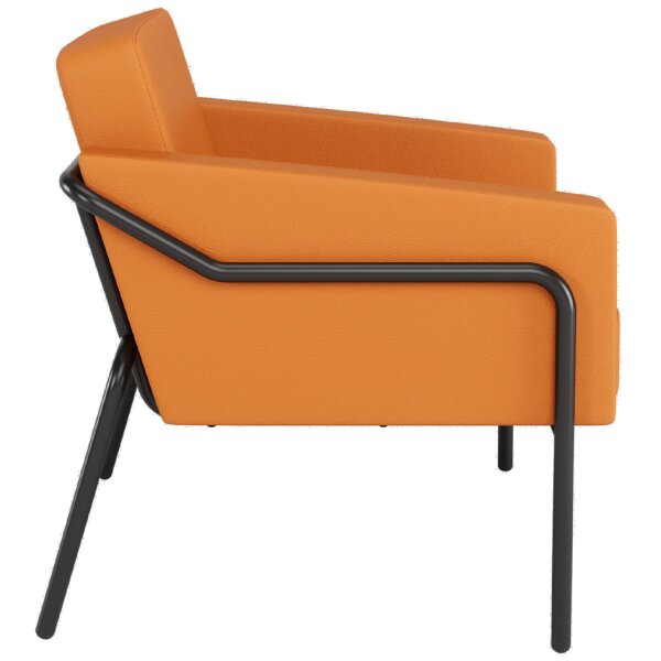 PAPERFLOW Fauteuil visiteur MEDSO KLASSIK L simili-cuir gris