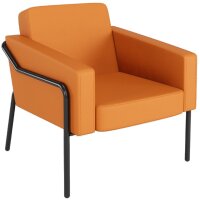 PAPERFLOW Fauteuil visiteur MEDSO KLASSIK L simili-cuir gris