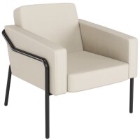 PAPERFLOW Fauteuil visiteur MEDSO KLASSIK L simili-cuir gris