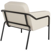 PAPERFLOW Fauteuil visiteur MEDSO RUND L, simili-cuir, gris