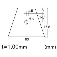 NT Cutter Ersatzklinge BSC-21P, Klingenbreite: 60 mm