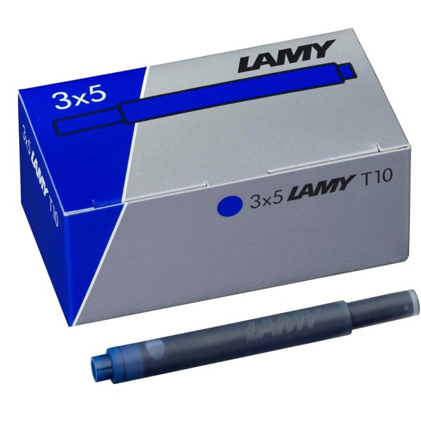 LAMY Cartouche dencre grande capacité T10, pack de 3, bleu