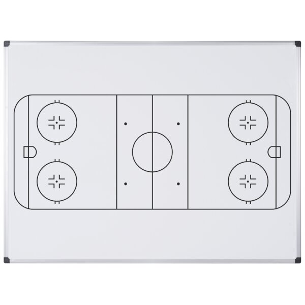 Bi-Office Tableau blanc mural terrain de hockey, A3