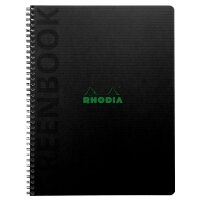 RHODIA Cahier à spirale GREENPAD, A5+, ligné, noir