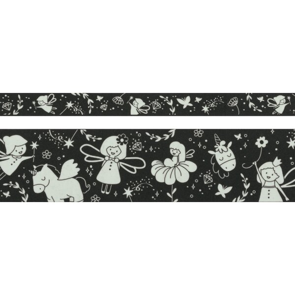 HEYDA Ruban adhésif décoratif Glow in the dark, présentoir