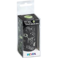 HEYDA Ruban adhésif décoratif Glow in the dark, présentoir
