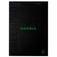 RHODIA Bloc-notes GREENPAD, A4, ligné, noir