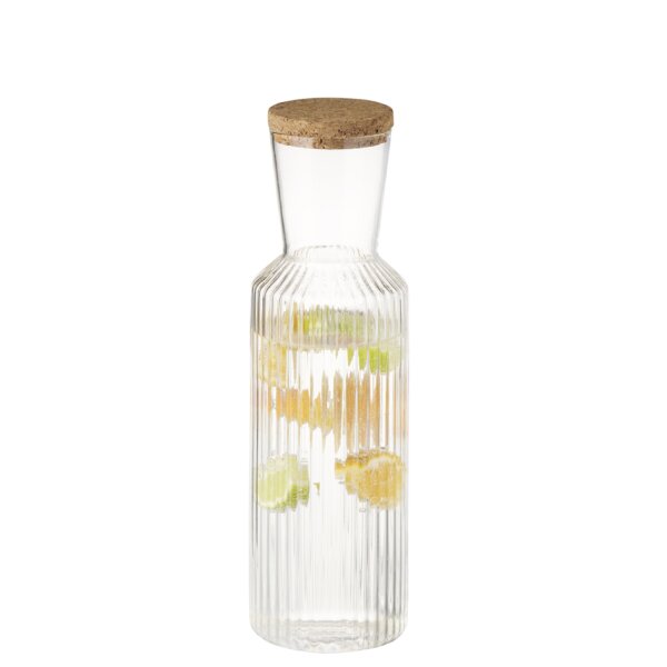 APS Carafe en verre LINES, 1,0 litre, transparent